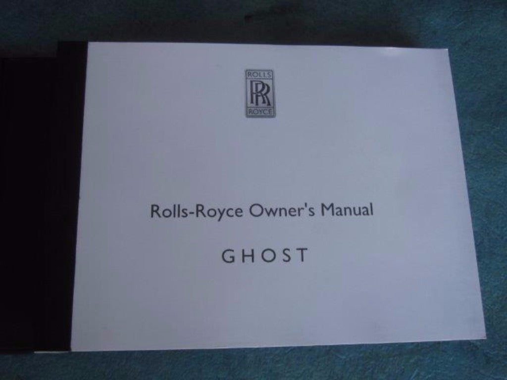 2010 Rolls Royce Ghost Owners Manual CD