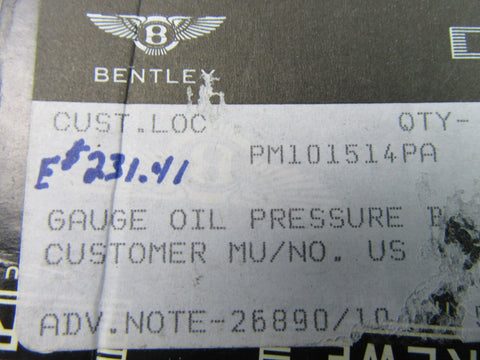 Bentley Arnage oil pressure gauge NEW OEM #0522