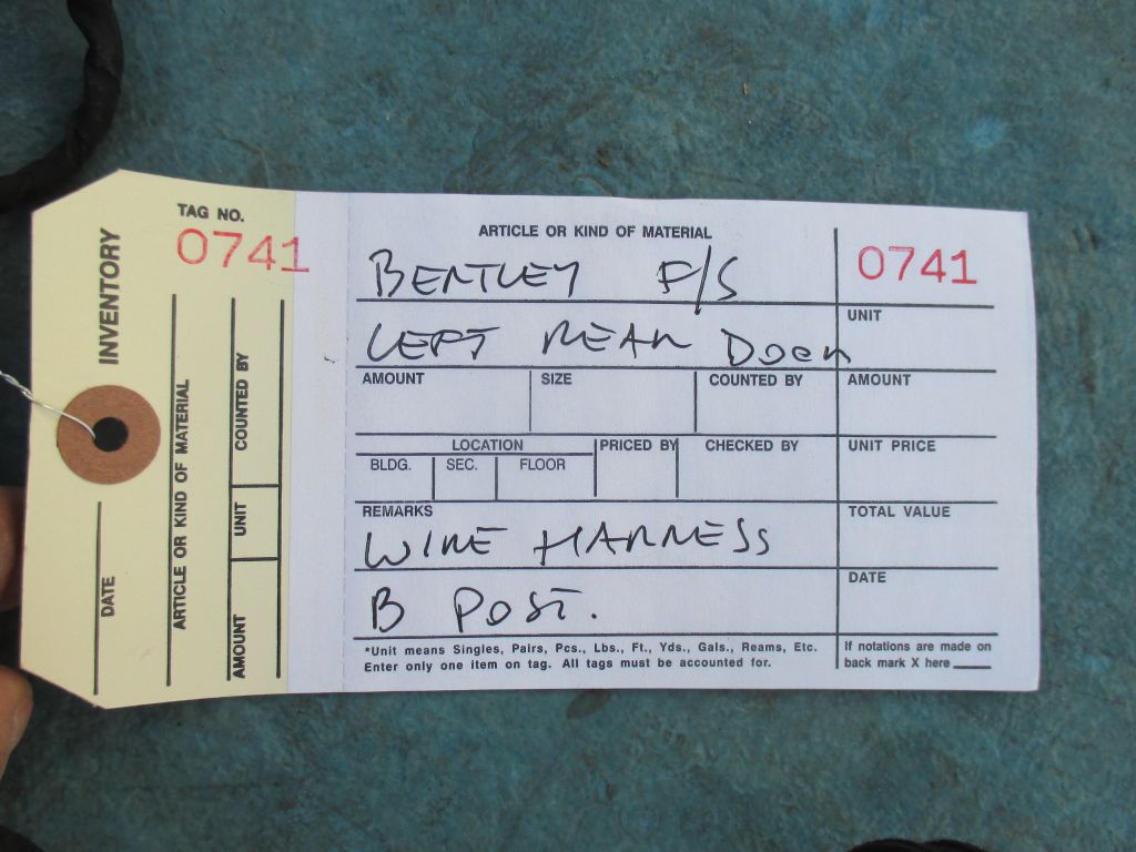 Bentley Flying Spur left rear door B pillar wire harnes