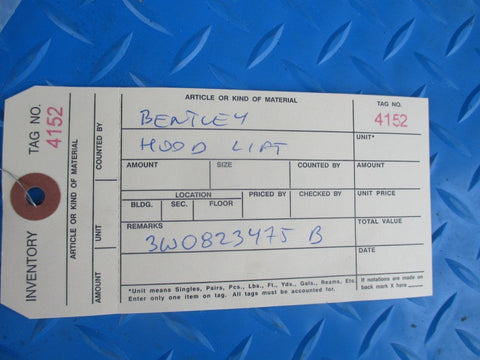 Bentley Continental GT Gtc Flying Spur hood shocks lift support #4152