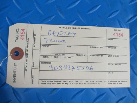 Bentley Continental GT trunk boot shocks lift support #4154