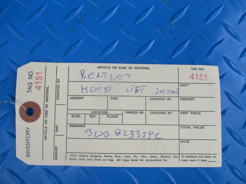 Bentley Continental GT Gtc Flying Spur hood shocks lift support #4151