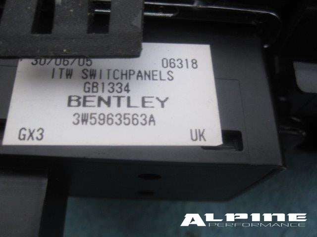 Bentley Continental Flying Spur right rear window switch