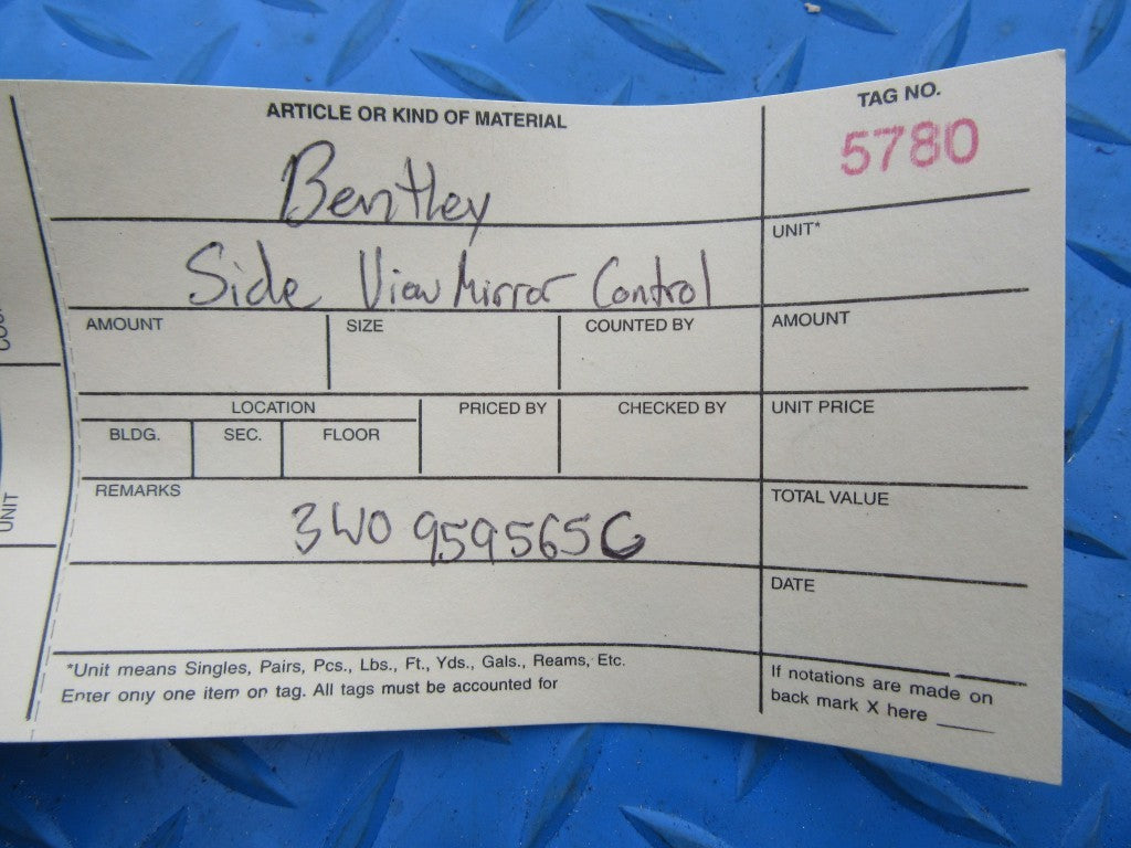 Bentley Flying Spur GT GTC side view mirror control MISSING KNOB #5780