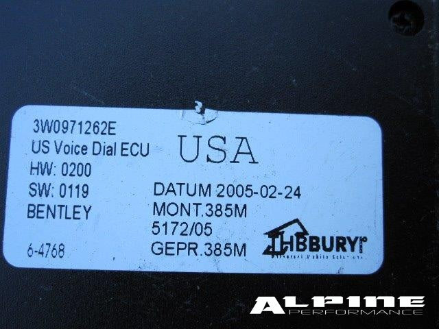 Bentley Continental GT interface box