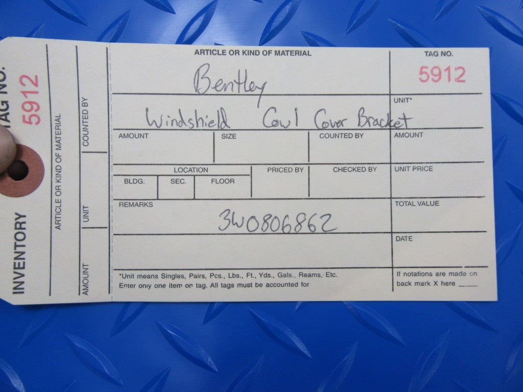 Bentley Flying Spur GT GTC windshield cowl right cover bracket #5912