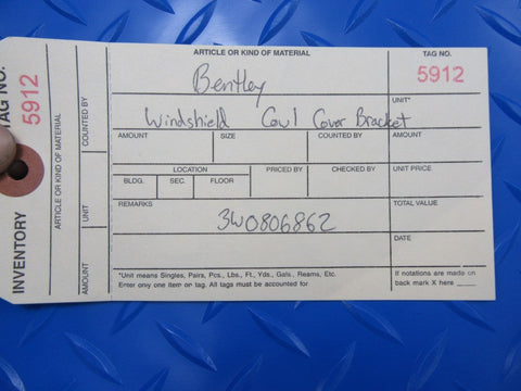 Bentley Flying Spur GT GTC windshield cowl right cover bracket #5912