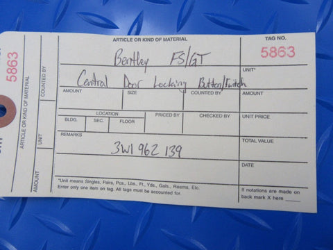 Bentley Flying Spur GT central locking door button #5863