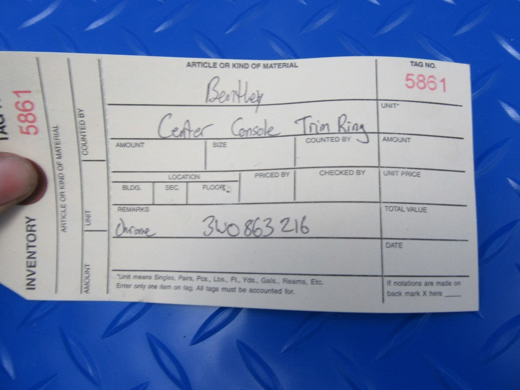 Bentley Flying Spur GT GTC shifter console chrome trim ring #5861