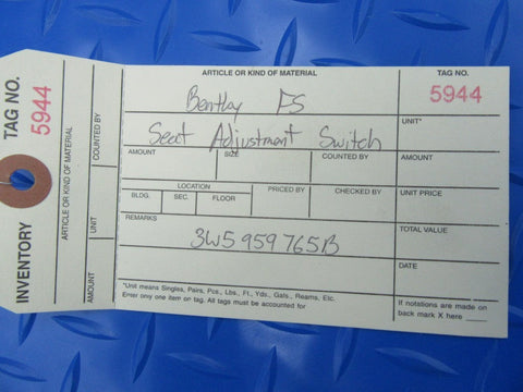 Bentley Continental Flying Spur seat adjustment switch #5944