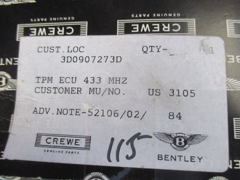 Bentley Flying Spur GT tire pressure monitor tpm control module #4187