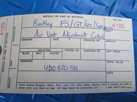 Bentley Flying Spur GT GTC air vent adjustment motor #4189