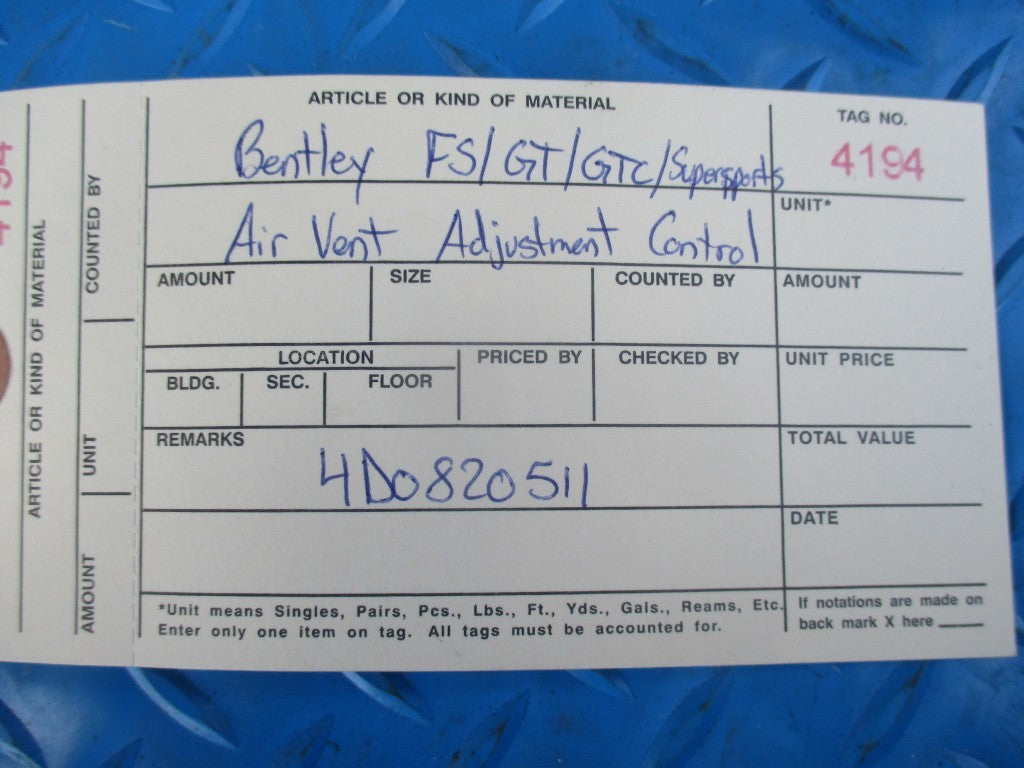 Bentley Flying Spur GT GTC air vent adjustment motor #4194