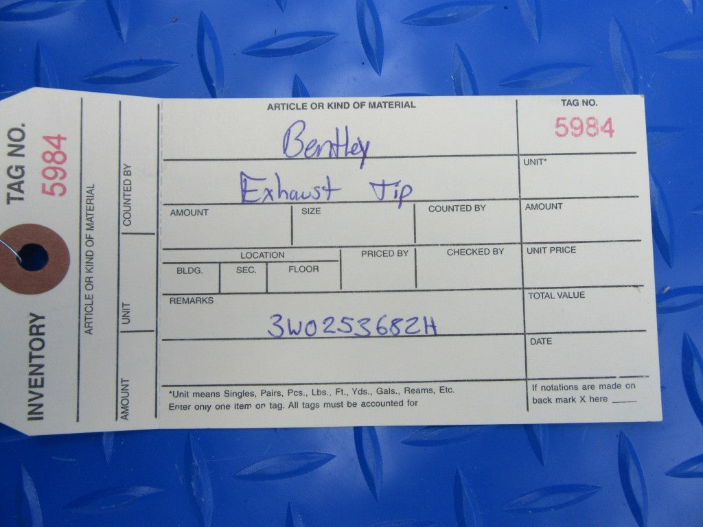 Bentley Flying Spur GT GTC right exhaust tip #5984
