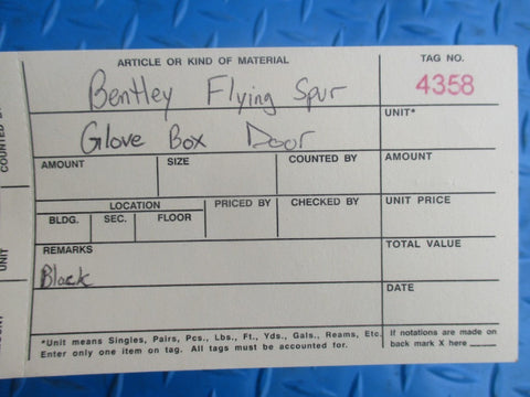 Bentley Continental GT glove box door #4358