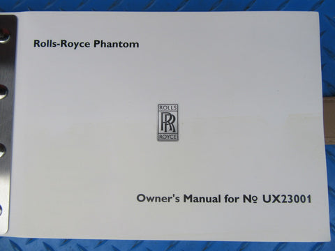 Rolls Royce Phantom EWB owner's manual with pouch #0108