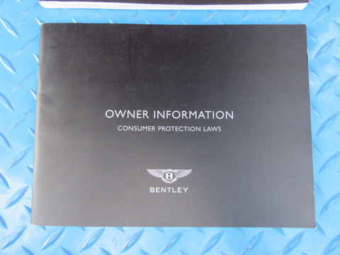 Bentley Continental GT service handbook and consumer protection booklet #0103