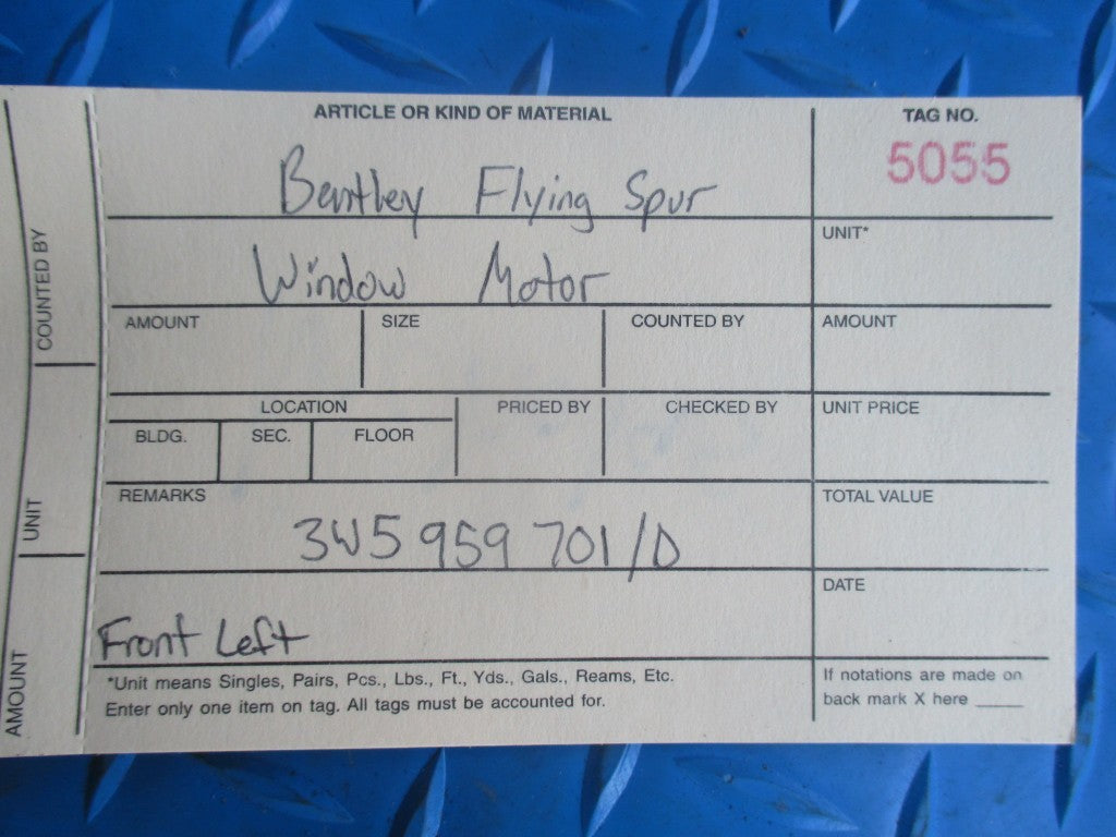 Bentley Continental Flying Spur front left window motor #5055