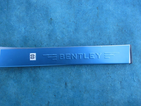 Bentley Continental Flying Spur right rear door sill trim emblem scuff plate #3916