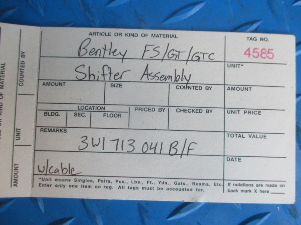 Bentley Flying Spur GT GTC shifter assembly with cable #4585