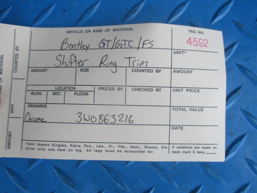 Bentley Flying Spur GT GTC shifter console chrome ring moulding trim #4592