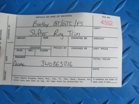 Bentley Flying Spur GT GTC shifter console chrome ring moulding trim #4592