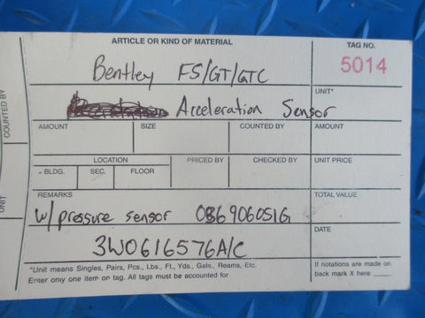 Bentley Flying Spur GT GTC acceleration pressure sensor #5014