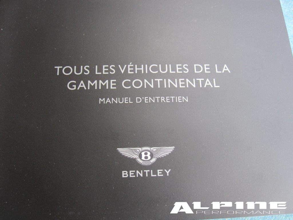 Bentley Continentyal Flying Spur owners manual - in French