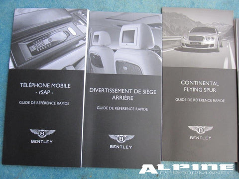 Bentley Continentyal Flying Spur owners manual - in French