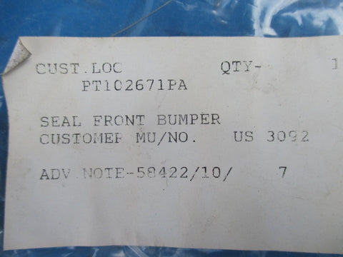 Bentley front bumper seal #5065