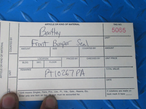 Bentley front bumper seal #5065