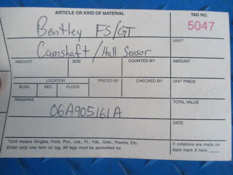 Bentley Continental Flying Spur GT camshaft hall sensor #5047