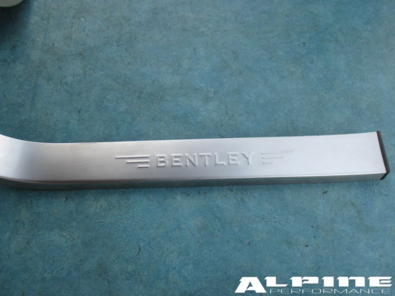 Bentley Continental Flying Spur left front door sill trim emblem plate #2
