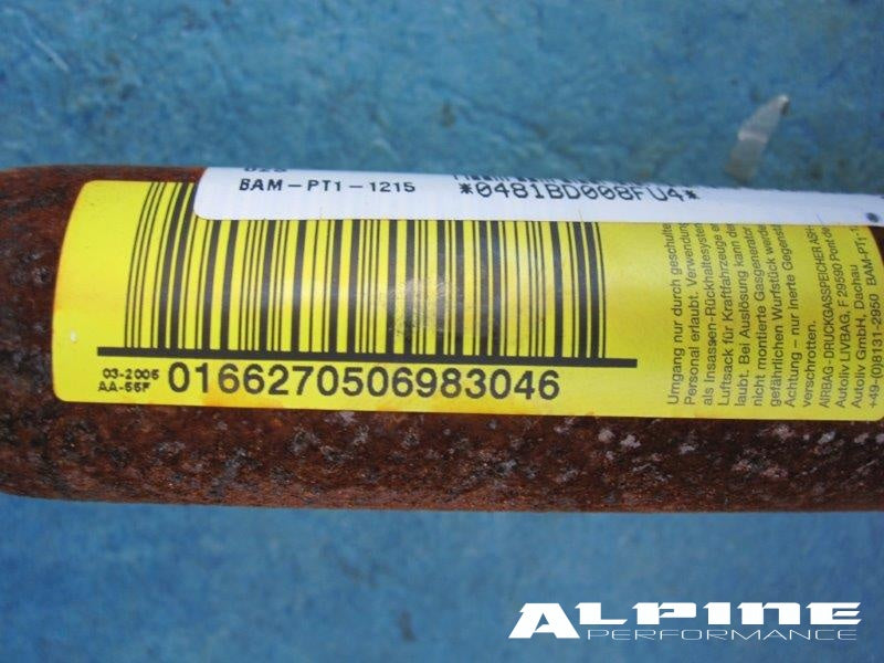 Bentley Continental GT roof curtain Air Bag