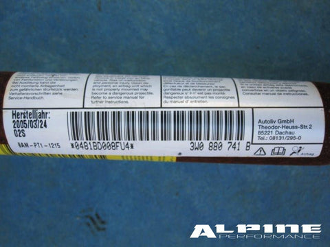 Bentley Continental GT roof curtain Air Bag