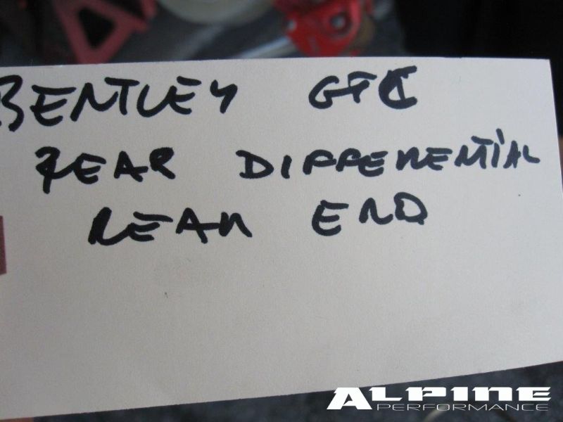 Bentley Continental GT GTC Rear End differential