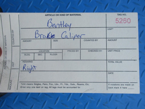 Bentley Flying SPur GT GTC front left brake caliper #5260