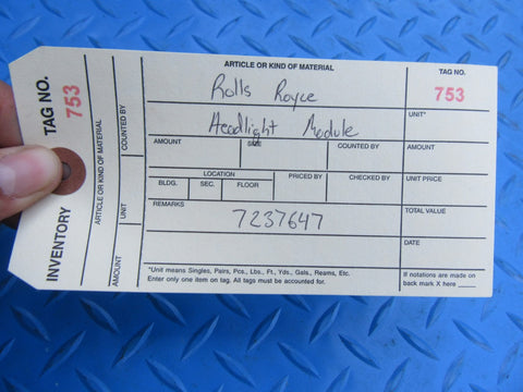 Rolls Royce Ghost headlight control module #0753