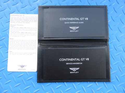 Bentley Continental GT V8 owner's manual guide service handbook #0698